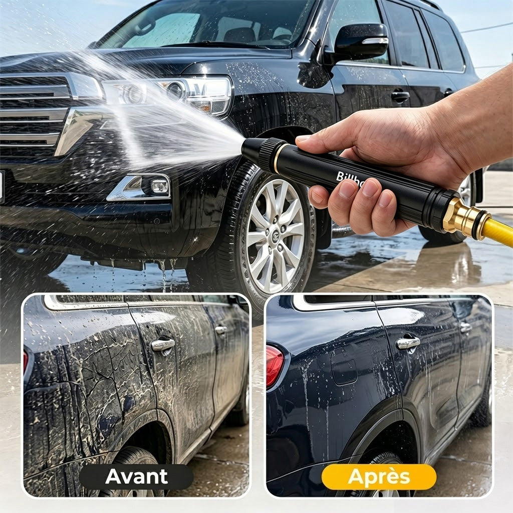 💥50 % de réduction — Dernier jour丨Billhol® 🏆Pistolet à eau haute pression pour lavage de voiture à domicile, indispensable pour arroser les plantes et les légumes, ainsi que pour laver la voiture.🐱01