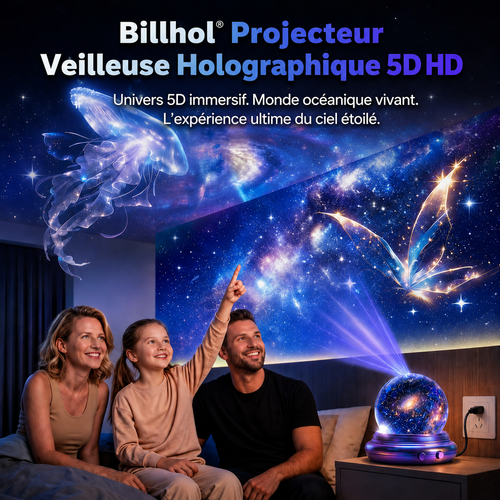 🔮 𝐁𝐢𝐥𝐥𝐡𝐨𝐥® ✨ 𝐏𝐫𝐨𝐣𝐞𝐜𝐭𝐞𝐮𝐫 𝐈𝐧𝐭𝐞𝐥𝐥𝐢𝐠𝐞𝐧𝐭 𝟓𝐃 𝐇𝐃 – 𝐄𝐟𝐟𝐞𝐭𝐬 𝐃𝐲𝐧𝐚𝐦𝐢𝐪𝐮𝐞𝐬, 𝐂𝐢𝐞𝐥 É𝐭𝐨𝐢𝐥é & 𝐕𝐞𝐢𝐥𝐥𝐞𝐮𝐬𝐞 𝐝’𝐀𝐦𝐛𝐢𝐚𝐧𝐜𝐞