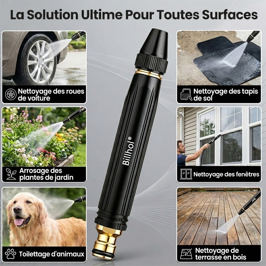 💥50 % de réduction — Dernier jour丨Billhol® 🏆Pistolet à eau haute pression pour lavage de voiture à domicile, indispensable pour arroser les plantes et les légumes, ainsi que pour laver la voiture.🐱01