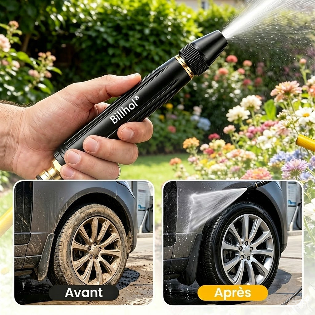 💥50 % de réduction — Dernier jour丨Billhol® 🏆Pistolet à eau haute pression pour lavage de voiture à domicile, indispensable pour arroser les plantes et les légumes, ainsi que pour laver la voiture.🐱01