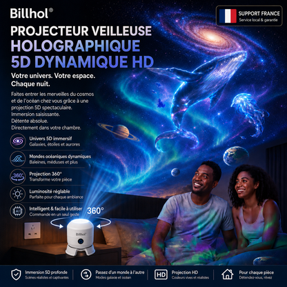 🔥 Dernier jour : -70 % sur Billhol® — Le projecteur veilleuse 5D qui transforme votre chambre en ciel étoilé et océan immersif 🌠