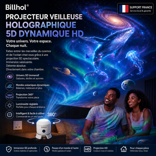 🔥 Dernier jour : -70 % sur Billhol® — Le projecteur veilleuse 5D qui transforme votre chambre en ciel étoilé et océan immersif 🌠