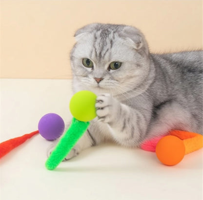 Creawes® 🐱 Flauschige, wackelige Hüpfbälle – Das ultimative interaktive Katzenspielzeug 🕊️